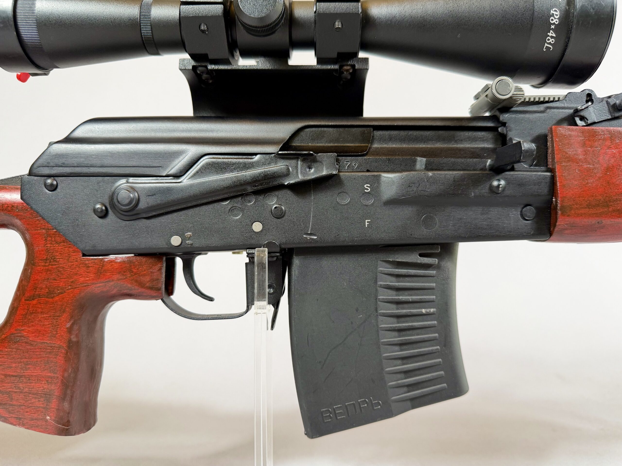 Russian Molot VEPR 7.62x54R with SVD-style laminate stock and Pilad 8x48 scope on QD mount - photo 5