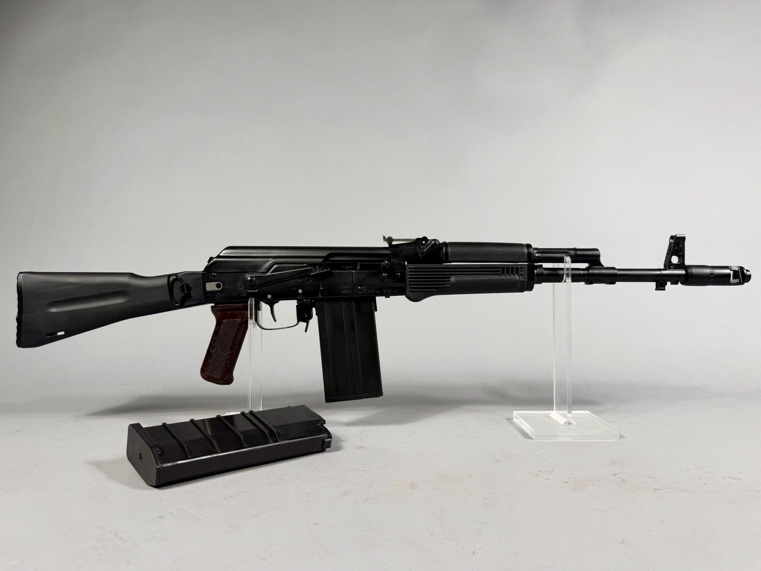 Russian Izhmash Saiga .308 converted to Saiga-308-1 spec — right side, stock extended